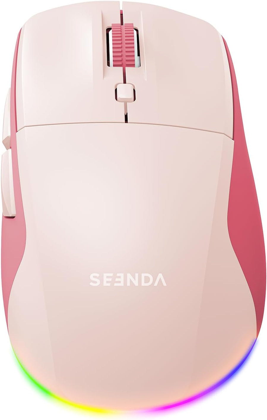 MOU110 Wireless Bluetooth Mouse, Rechargeable & RGB Design, Pink